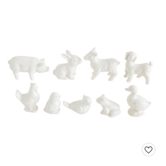 Creative Co-Op Stoneware Barnyard Animals Set of 9 - Picture 12 of 12